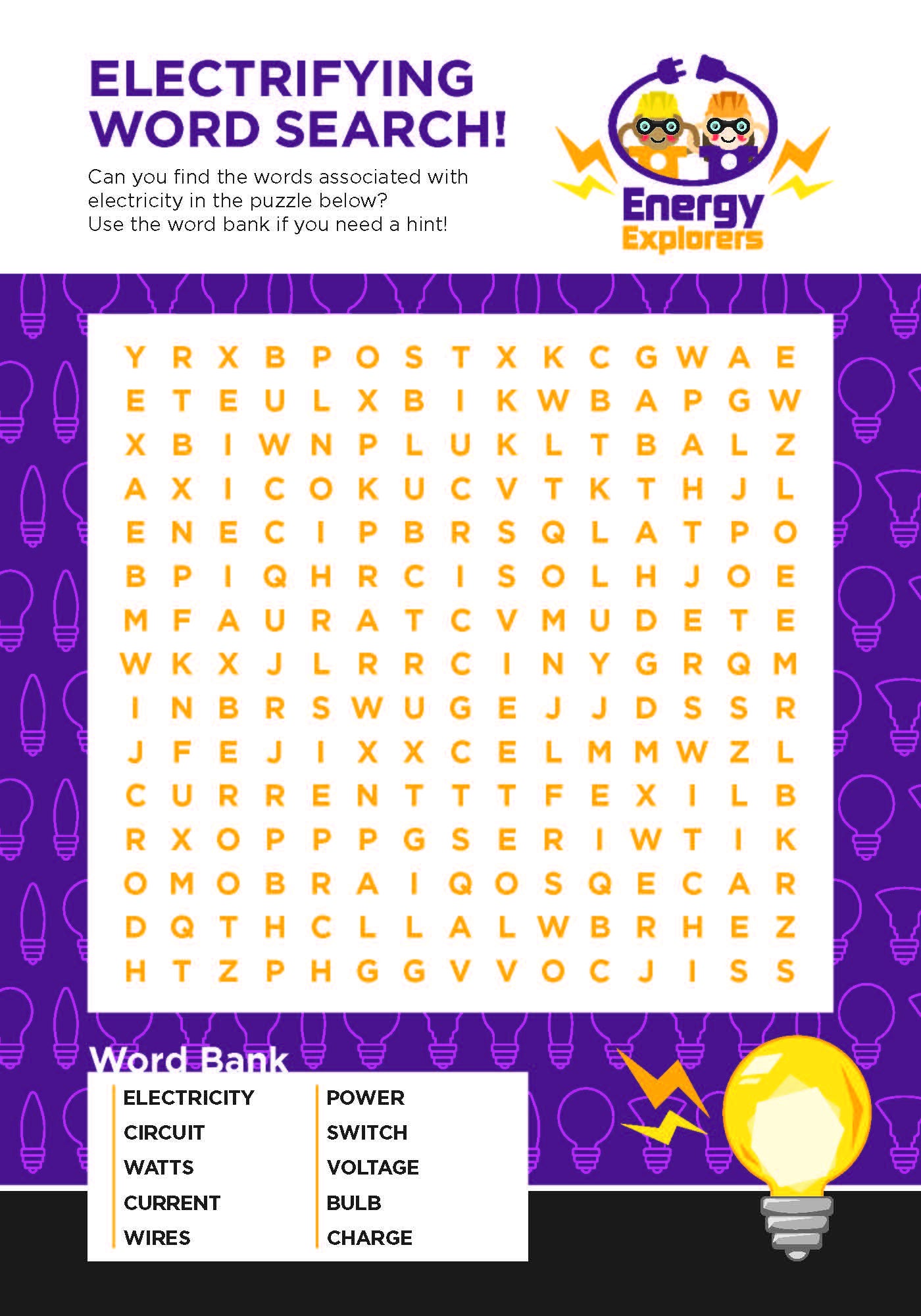 Electrifying Word Search